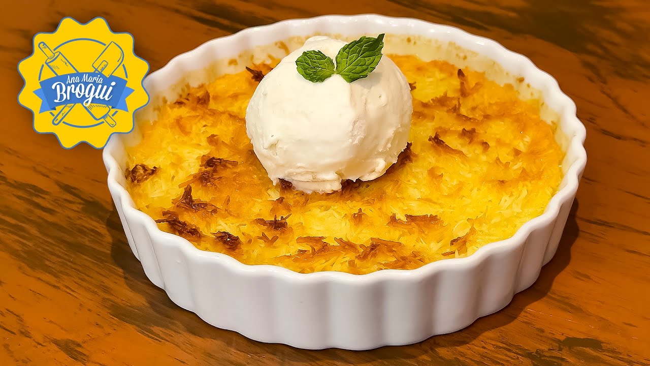 COMO FAZER COCADA DE FORNO DO COCO BAMBU | CREMOSA E DOURADA | Ana Maria Brogui