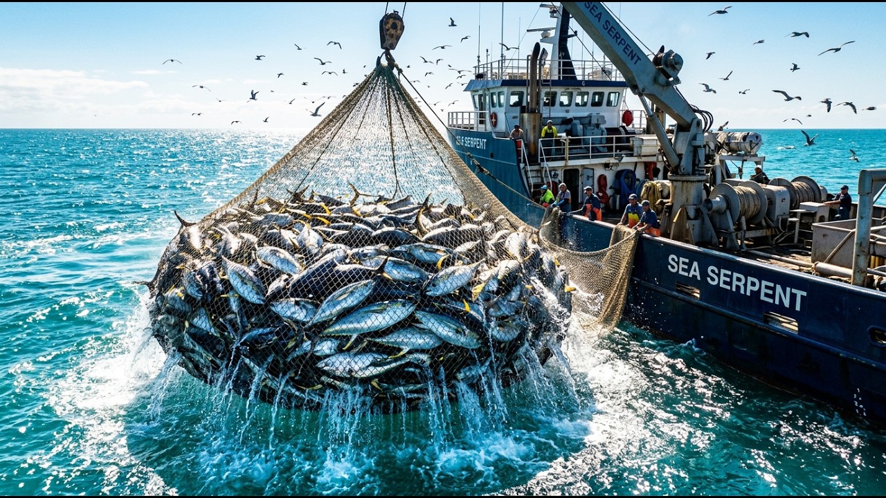 Hundreds of Giant Yellowfin Tuna Appeared Beneath the Boat — Then the Net Closed