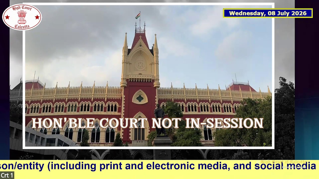 08 July 2026 | Court No. 1 | Live Streaming of the Court proceedings.