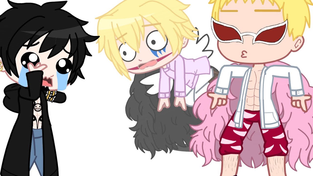🍊|Eu vou arrancar os bracinhos|🍊•meme• Corazon, Doflamingo e Law.
Meme gacha One Piece