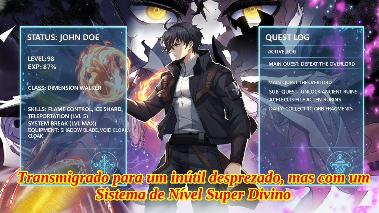 Transmigrado para um inútil desprezado, mas com um Sistema de Nível Super Divino - Manhwa Resumo