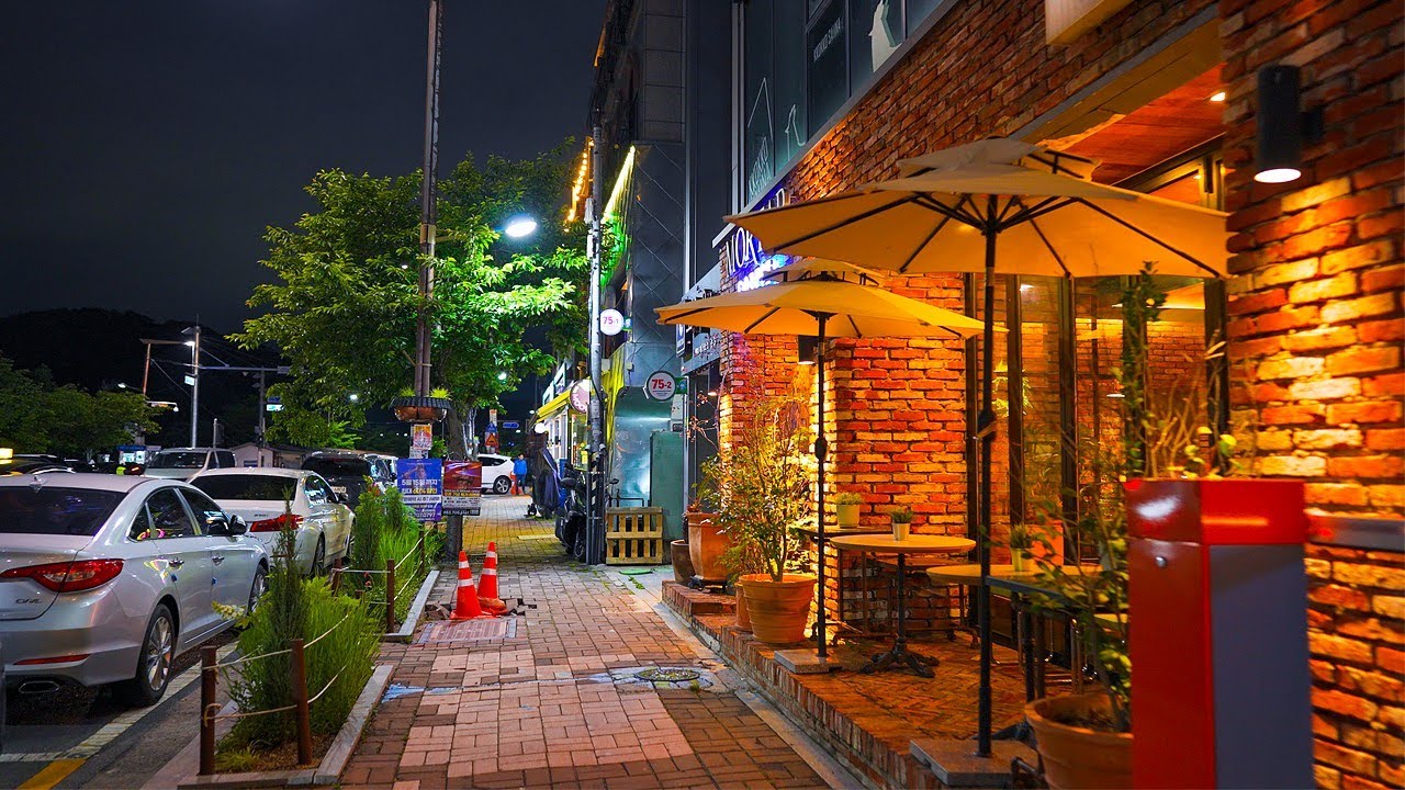 Walking night streets Taehwa River in Jung-gu | National Garden | Online trip 4K HDR