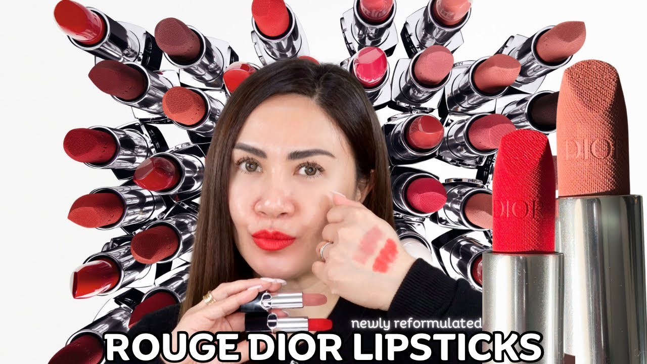 DIOR ~ NEW ROUGE DIOR LIPSTICKS / NATURAL LIGHT SWATCHES & DEMO / DIOR LIPSTICK