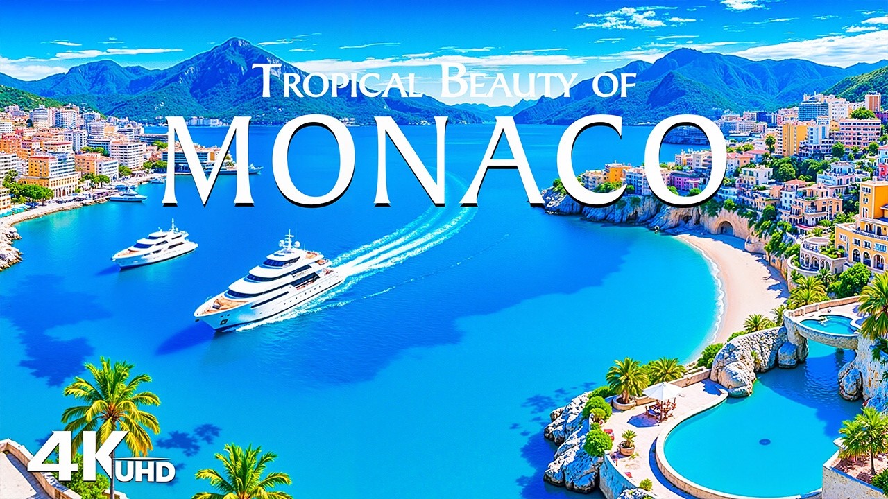 Monaco 4K 🇲🇨 Blue Waters, Luxury Yachts & Deep House Chill Vibes  Riviera Escape