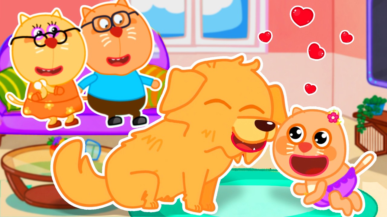 Baby’s First Encounter with a Puppy 🐶 | Fun Kids Song ⭐ | Little Wolf Kids