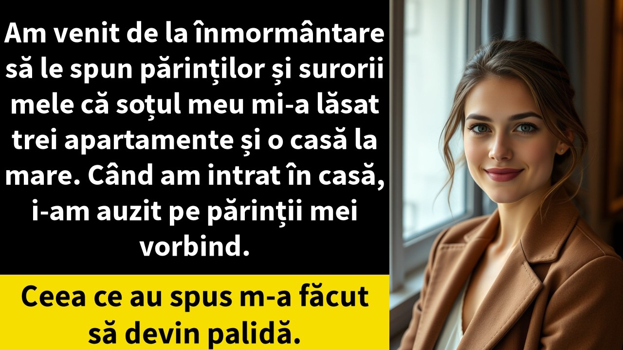 Am venit de la înmormântare să le spun părinților și surorii mele că soțul meu mi-a lăsat trei