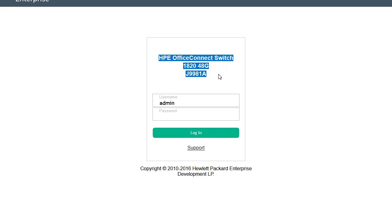 How to Update the HP 1820 Switch Firmware