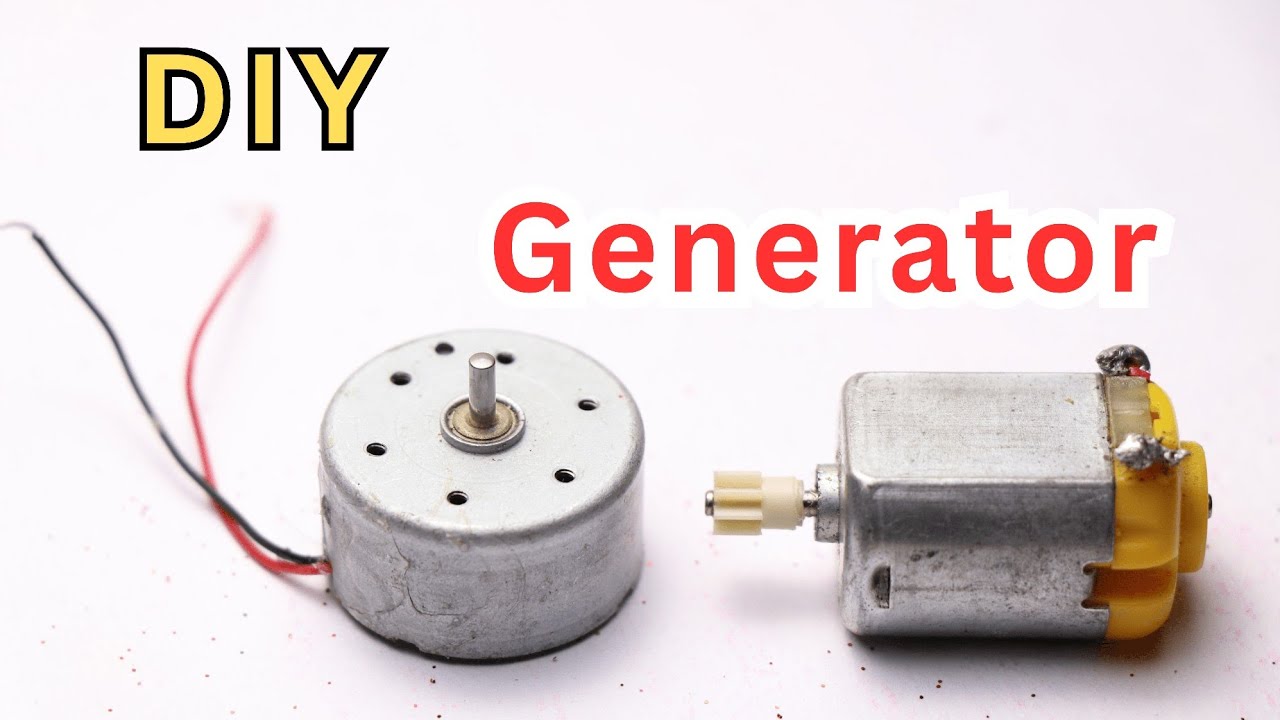 Diy mini generator with DC motor.