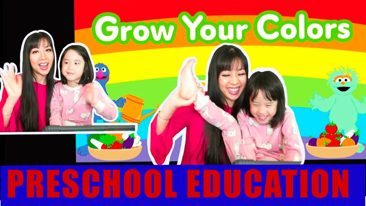 Sesame Street Grow Your Colors with Grover, Ella and Mommy | Fun learning video | English & Spanish