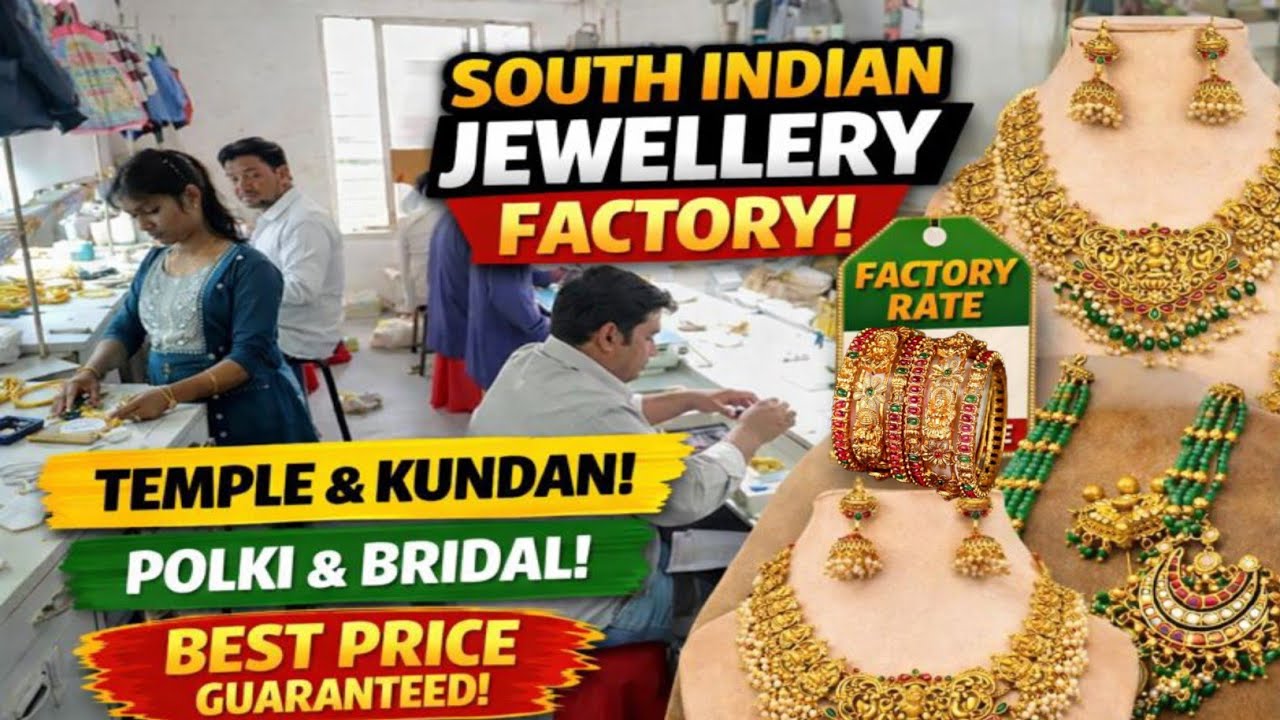 South Indian Jewellery Factory at Best Price | Temple, Kundan, Polki Bridal Jewellery Manufacturer