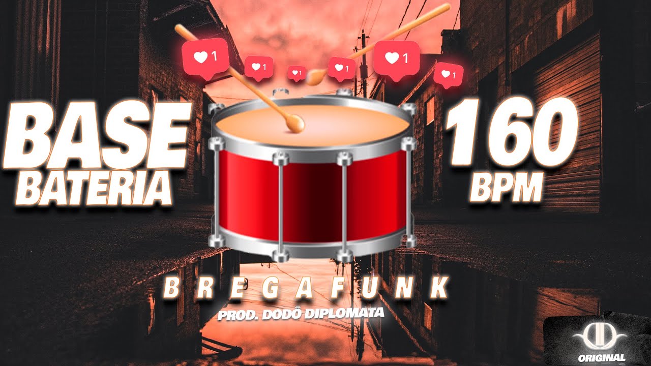BATERIA LOOP BREGA FUNK 2021 - S&Oacute; A BATIDA PARA COMPOR EM CIMA - 160 BPM  (Prod. Dod&ocirc; Diplomata)