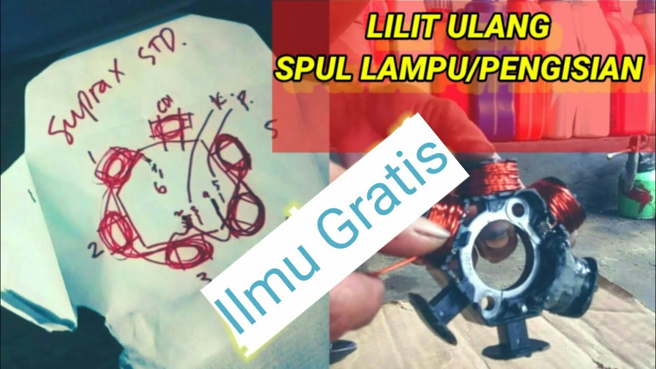 Cara Melilit spul Lampu/pengisian Honda SUPRA Old