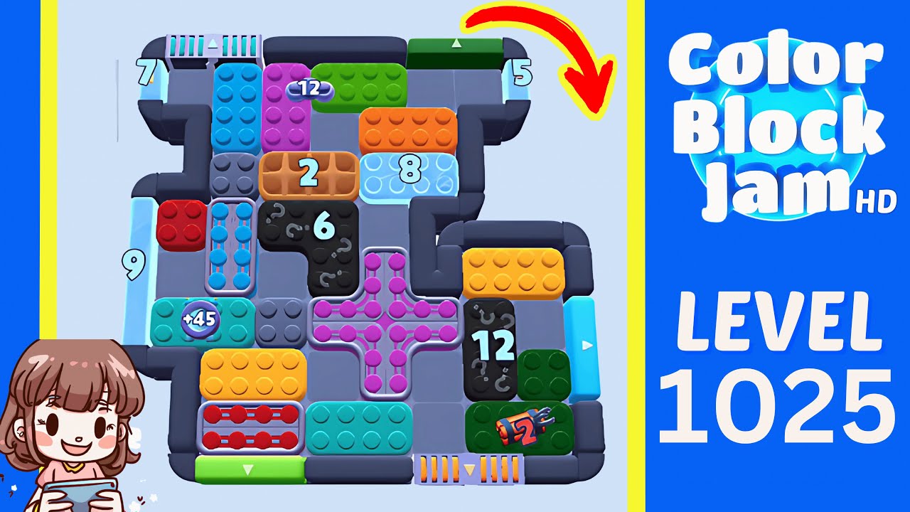 Color Block Jam Level 1025 Solution Walkthrough