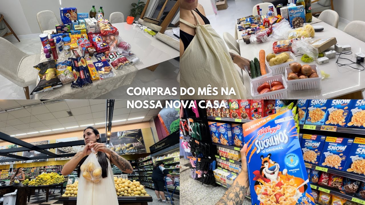 COMPRAS DO MÊS NA NOSSA NOVA CASA 🏡