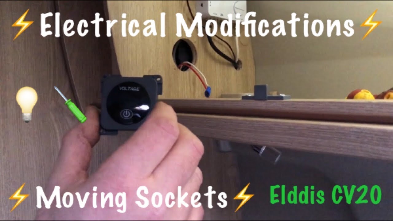 Electrical Modifications Moving & Adding Sockets Plus Battery Charging In Our Elddis CV20 Campervan