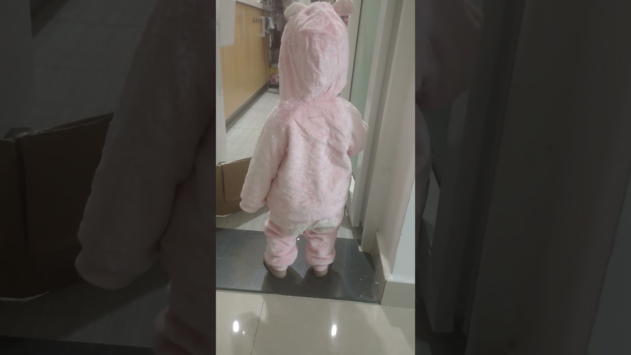 小兔兔跳舞等待食物中 