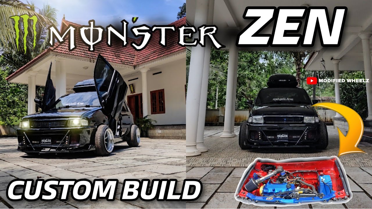 Monster zen  | fully modified zen in kerala | 1999 model | detailed review | modified wheelz