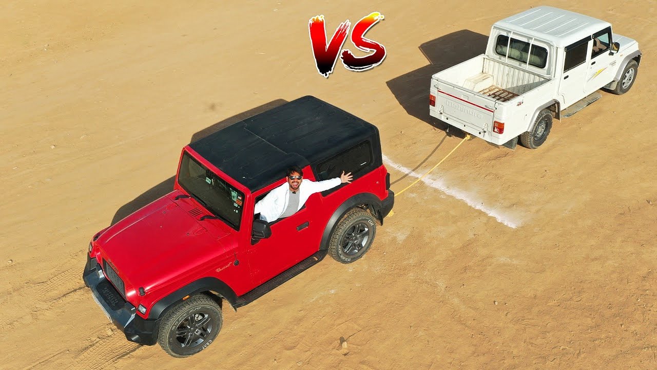 4x4 Thar Vs 4x4 Bolero Camper - Tug Of War ?