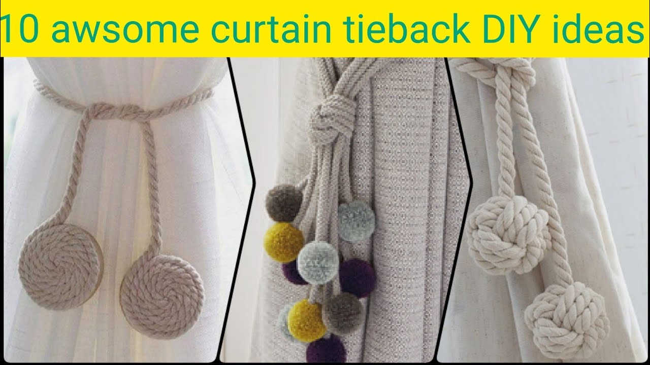 10 DIY curtain tie backs ideas || easy curtain holders || पर्दा बांधने की डोरी || diy curtains