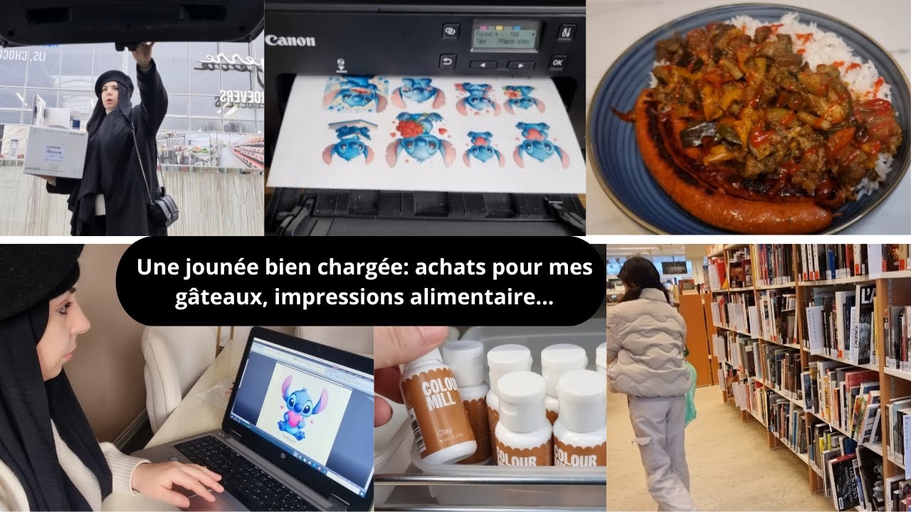 vlog: achat matériel cake design, impression comestible...journée chargée