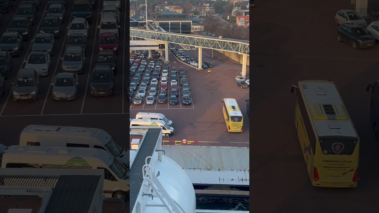 Cars loading in Viking line cruise in &Aring;land island Finland