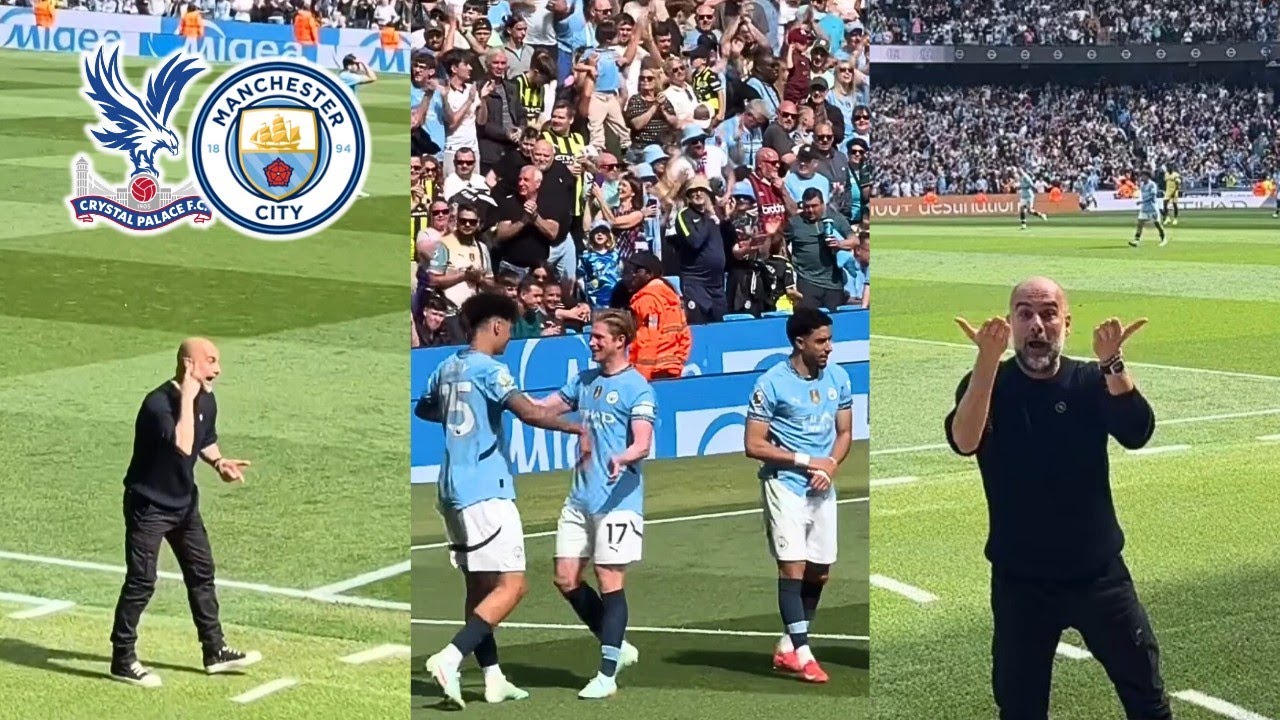 Pep Guardiola's Reaction To Omar Marmoush Goal & Manchester City Comeback Over Crystal Palace