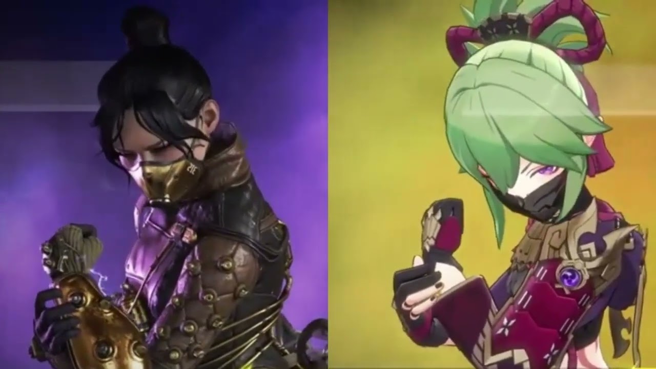 character animation Apex Legend x Genshin Impact
