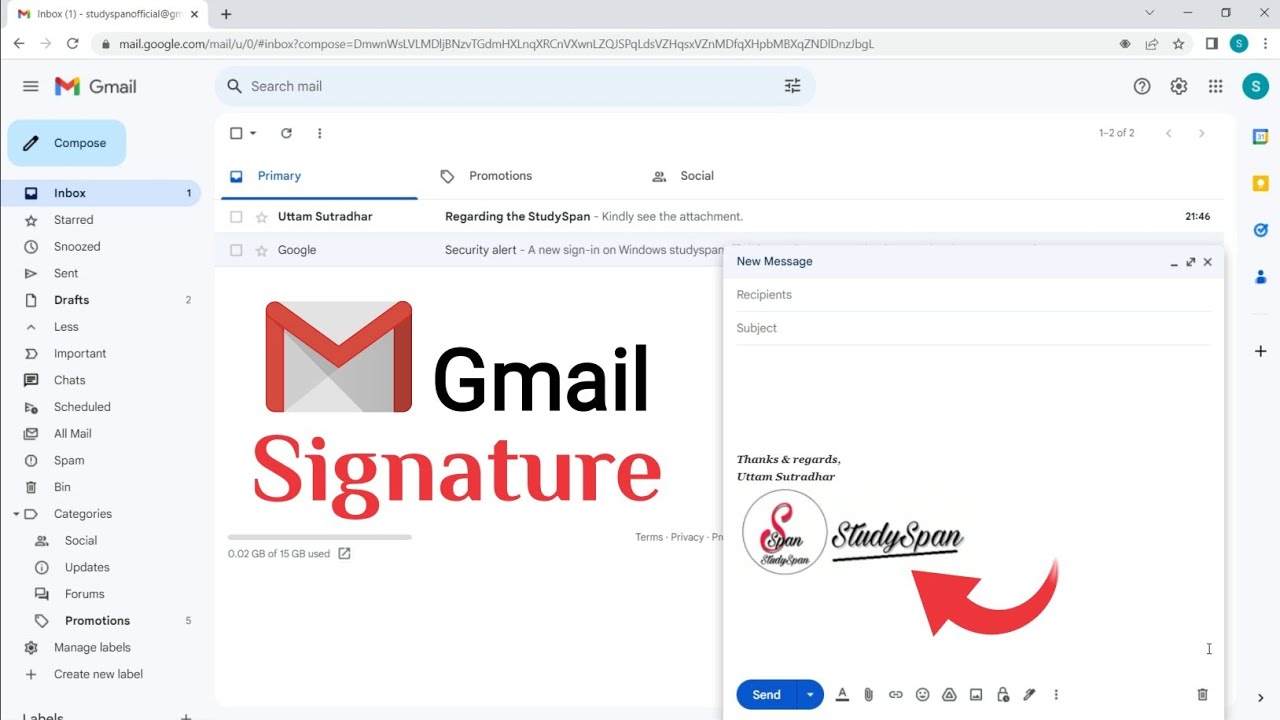 How to Insert Signature in Gmail | Add Signature in Gmail