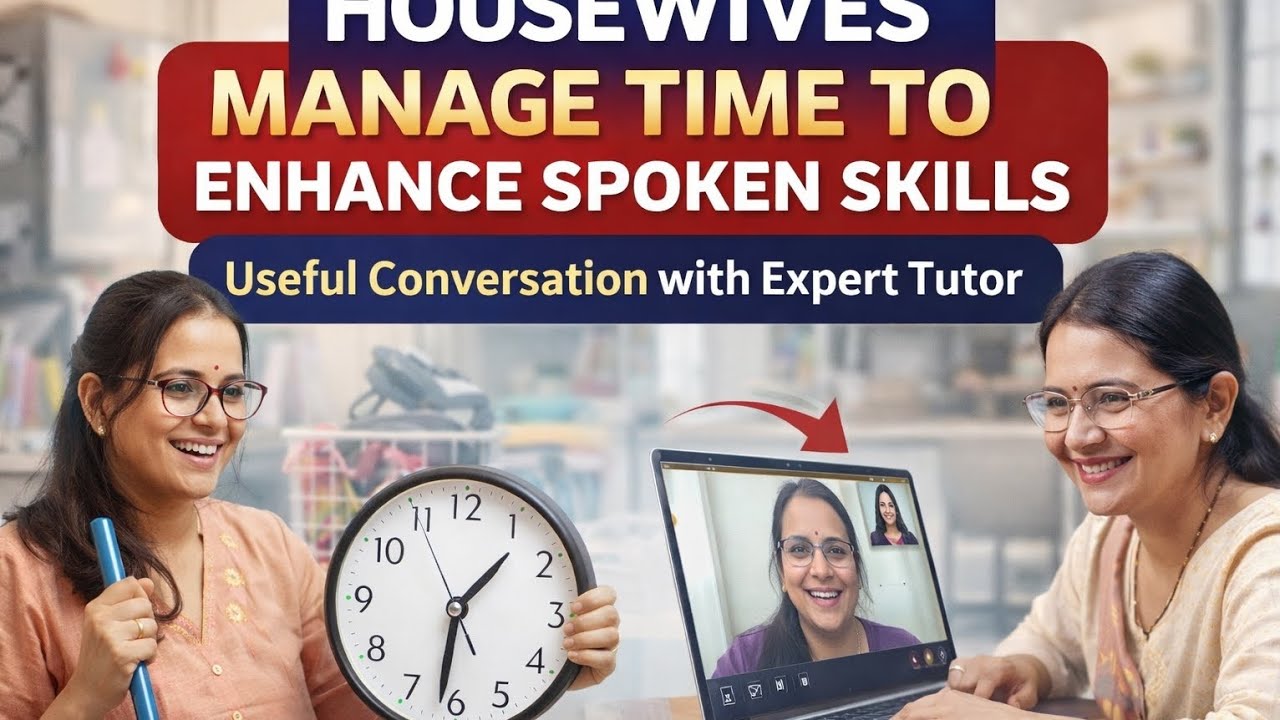 How the house wives manage their time for enhancing their spoken skills..