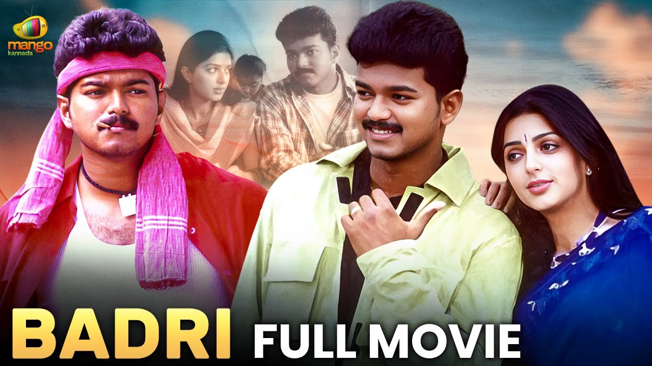Badri Kannada Full Movie | Thalapathy Vijay | Bhumika | Kannada Dubbed Movies 2024 | Mango Kannada