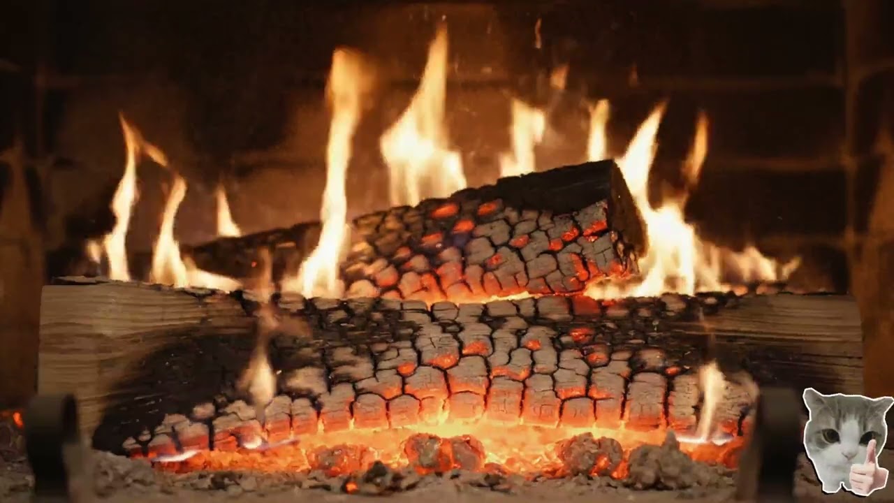 Cozy Fireplace Crackling Fire Sounds 🔥 Relaxing Fireplace Ambience for Sleep, Study  Stress Relief