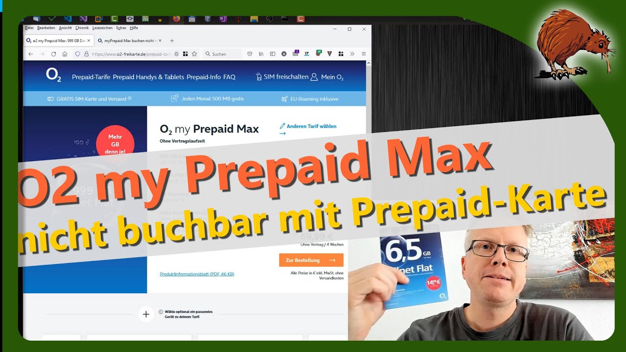 Ärgernis: O2 my Prepaid Max nicht buchbar mit normaler O2 Prepaid Karte