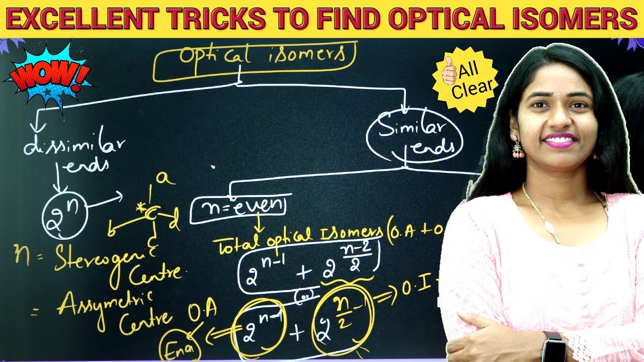 Excellent Tricks To Find Optical Isomers easily (Optically Active, Inactive, Meso Comp, Enantiomers)