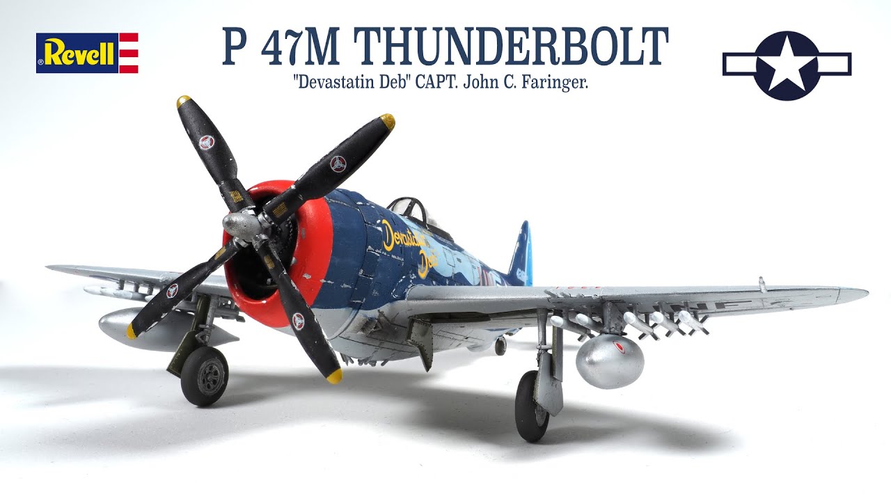 P 47M THUNDERBOLT - "DEVASTATIN DEB" - MODEL KIT REVELL - 1/72 -WWII AIRCRAFT.