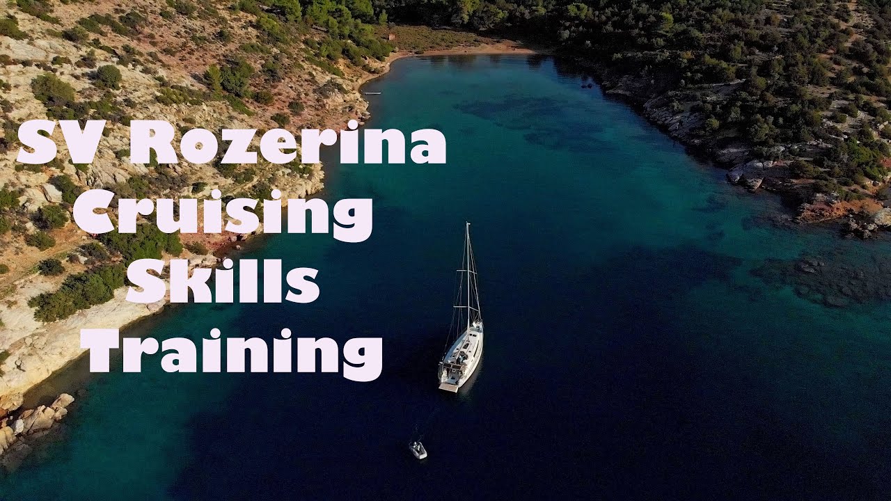 Cruising skills training with SV Rozerina off Poros island