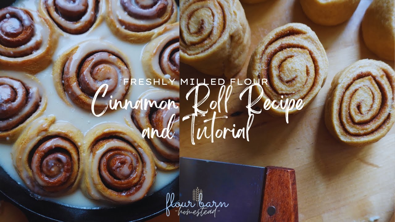 Homemade Cinnamon Roll with Freshly Milled Flour