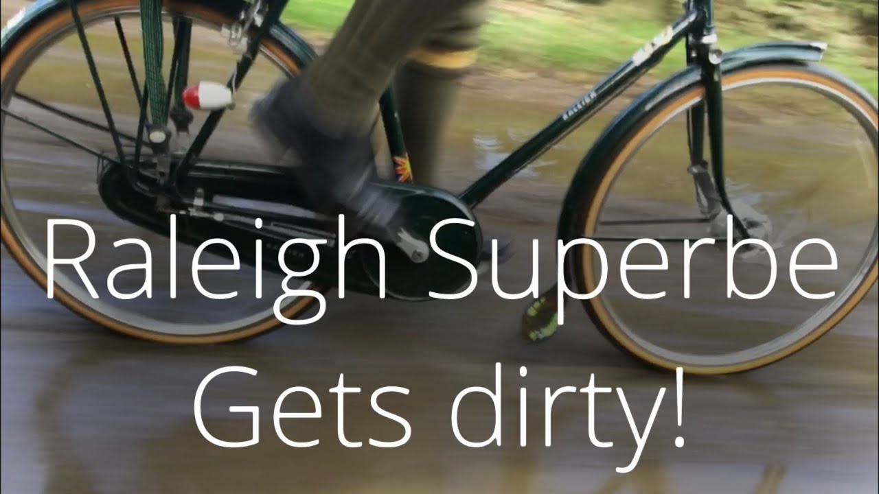 The best Raleigh Superbe bike ride video yet! Muddy English countryside lanes on a 3-speed in tweed!