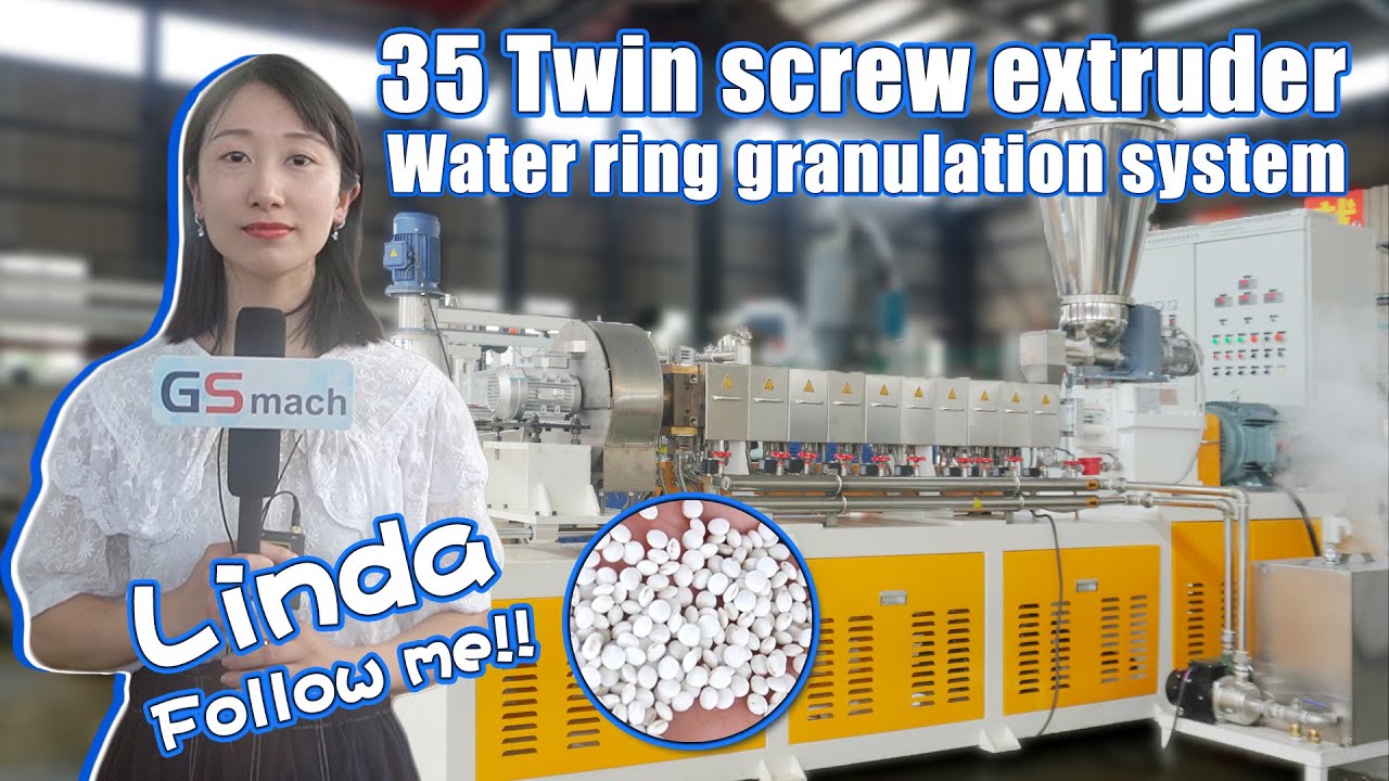 #twinscrewextruder #plasticextruder  Plastic extruder machine Water ring pelletizing system