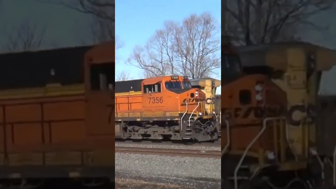 BNSF Warbonnet Train Meets CSX Train