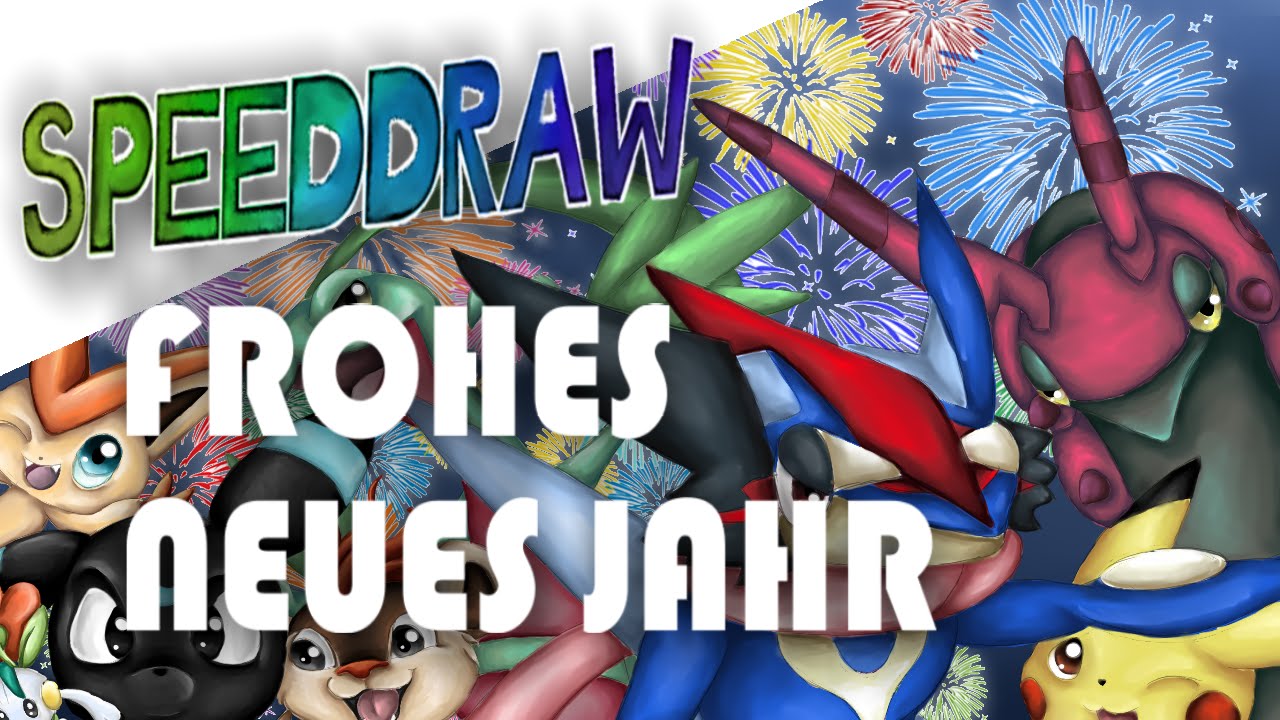 Frohes neues Jahr - Happy New Year - SpeedDraw