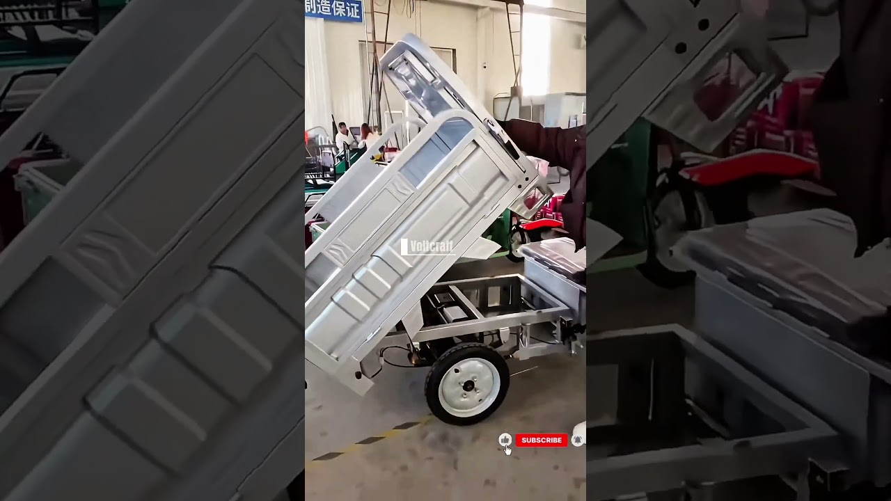 The semi-enclosed electric tricycle with a tool rack is a great helper for work!#electricvehicle