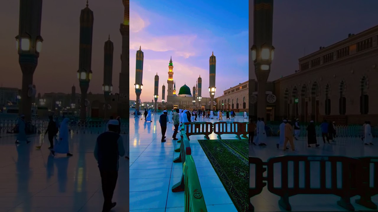Wait 10 Sec For The Best View of Masjid Al Nabawi Ghumbad E Khizra | Madina Live #madina #shorts