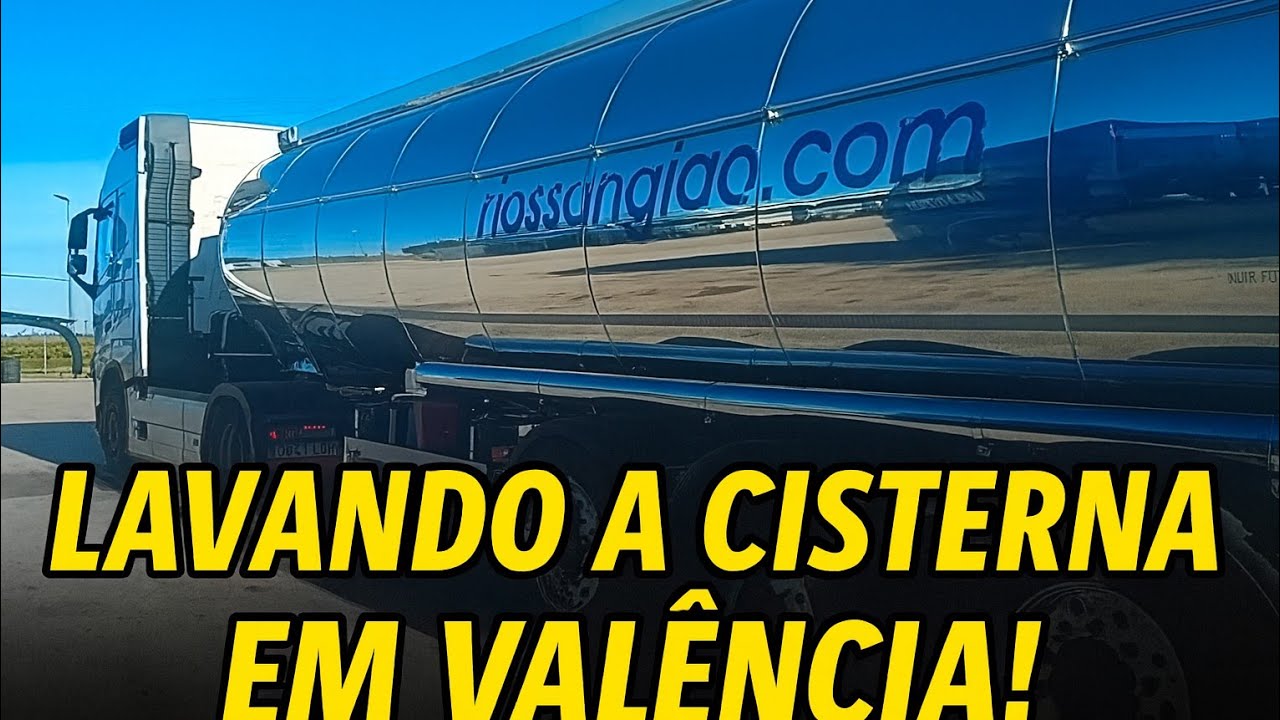 LAVANDO A CISTERNA - VALÊNCIA, ESPANHA 🇪🇸🚛 CAMINHONEIRO NA ESPANHA