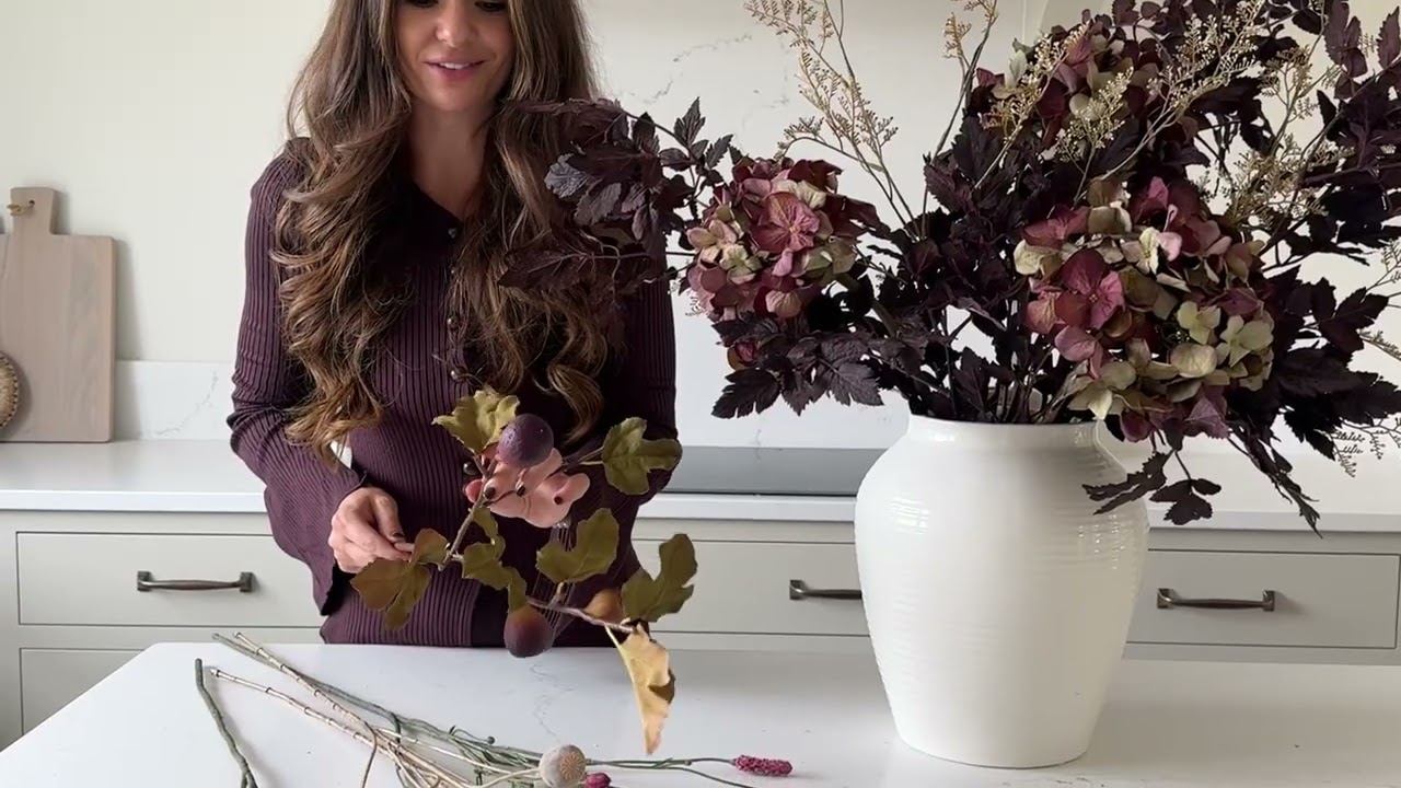 Faux Mulberry Hydrangea Deluxe 