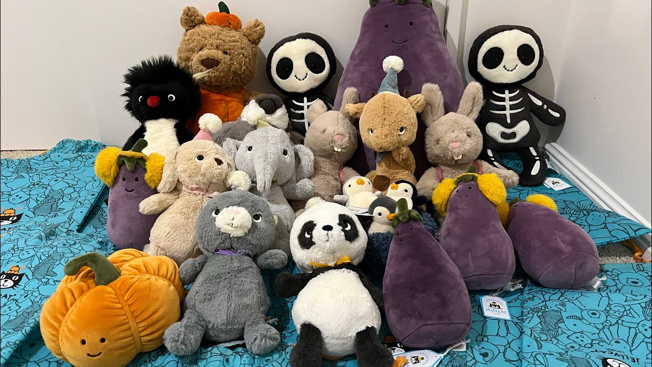 Jellycat Unboxing | September 2023| Skeleton Bob| Vivacious Vegetable Aubergine| Jellycat开箱