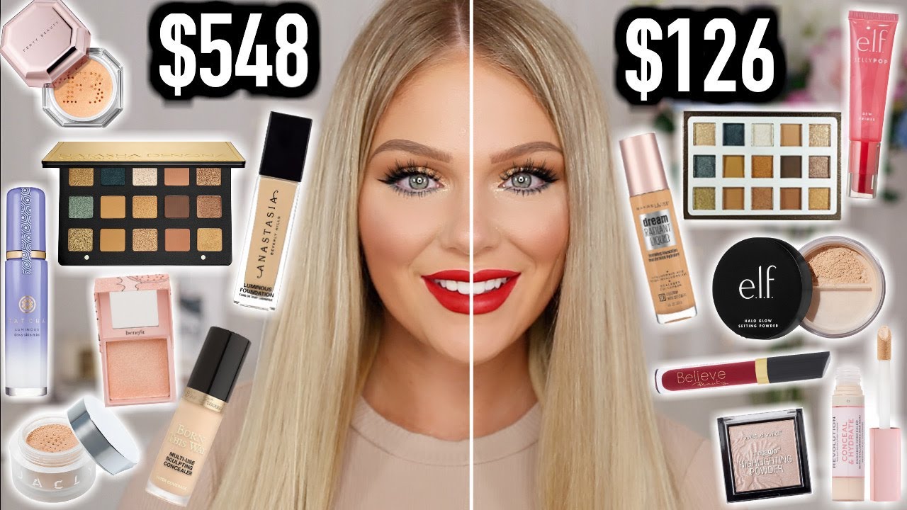 FULL FACE TESTING VIRAL DRUGSTORE DUPES | DRUGSTORE VS HIGH END MAKEUP