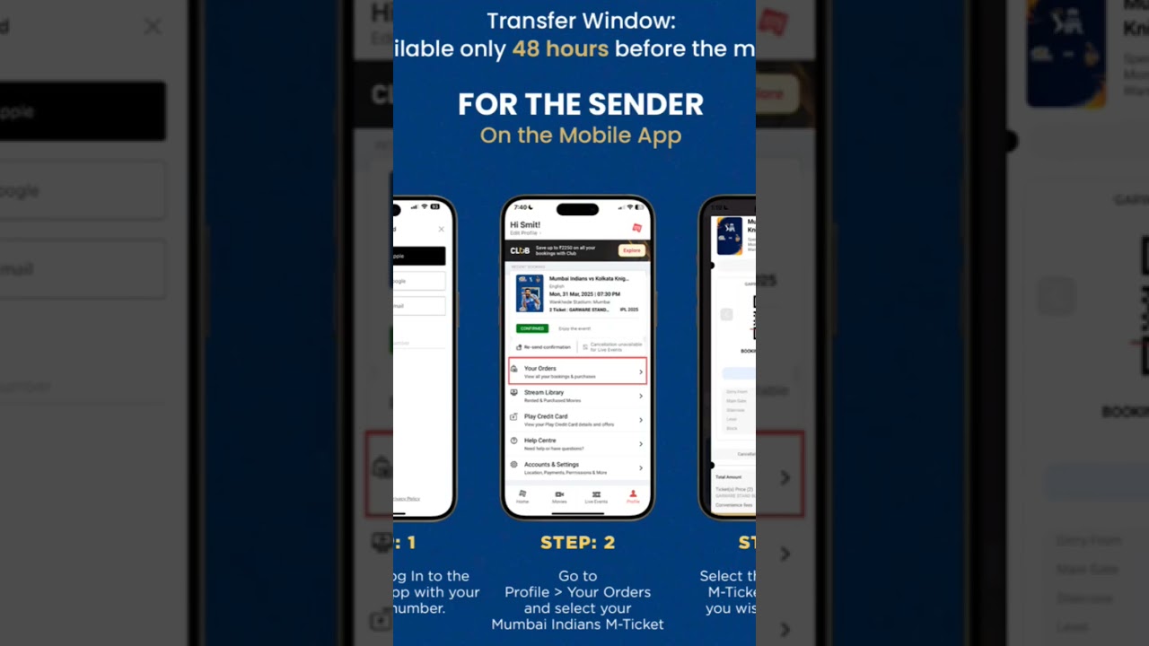 how to transfer IPL M tickets #ipl2025 #MTickets #mumbaiindians #MTicket #iplticket #ipl #2025
