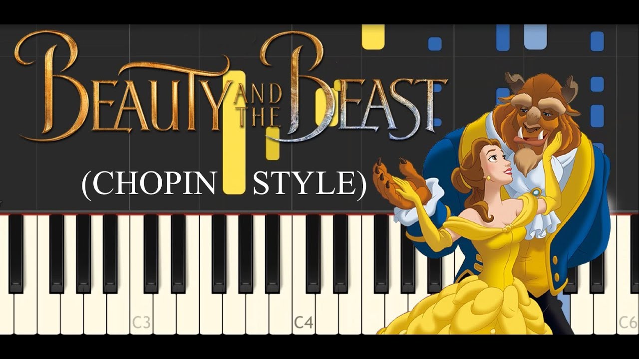 Beauty and the Beast - Chopin Style (Synthesia Piano Tutorial)