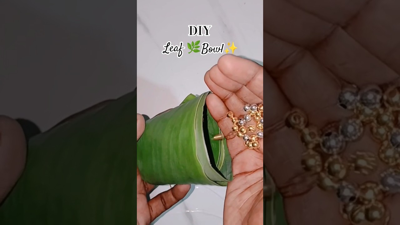 eco friendly leaf 🌿 crafts/easy and simple craft/Bowl making ✨#shorts