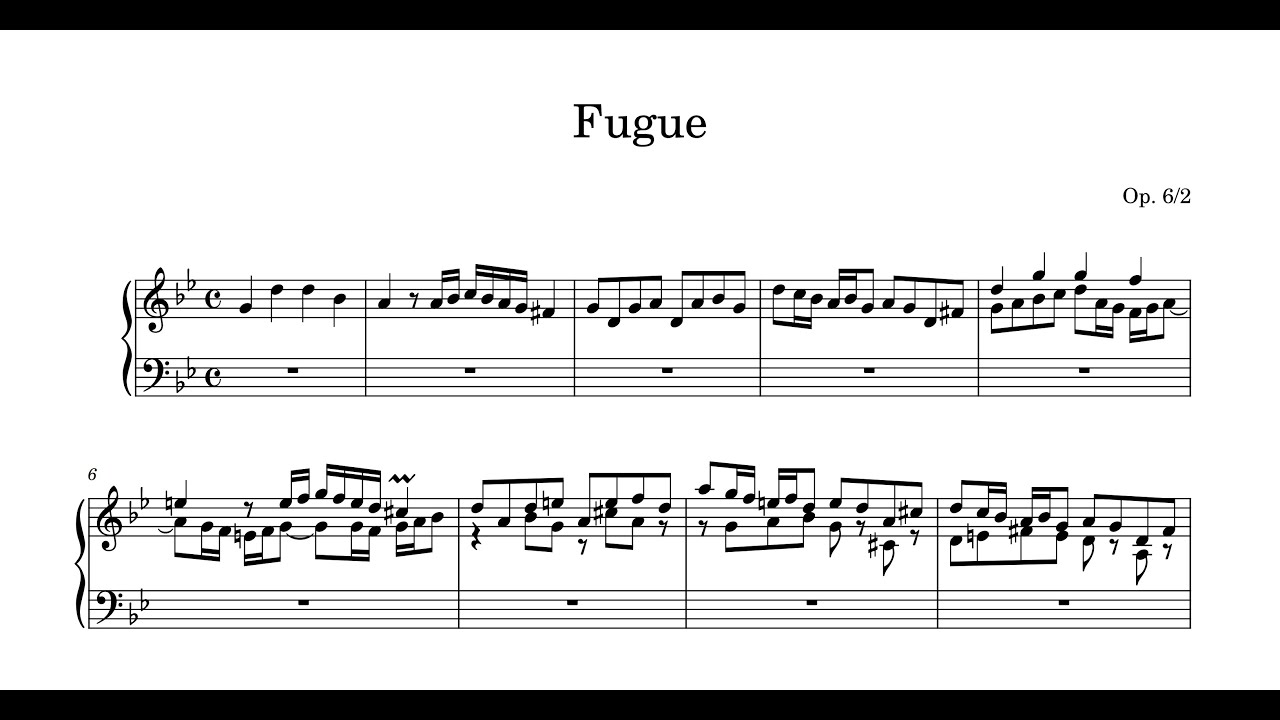 Fugue Op. 6 No. 2 | Original Composition